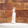 White Sandstone Effect Resin Snail Statue Garden Decor Sculpture