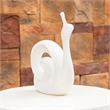White Sandstone Effect Resin Snail Statue Garden Decor Sculpture