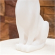 White Sandstone Effect Resin Cat Statue Garden Decor Sculpture