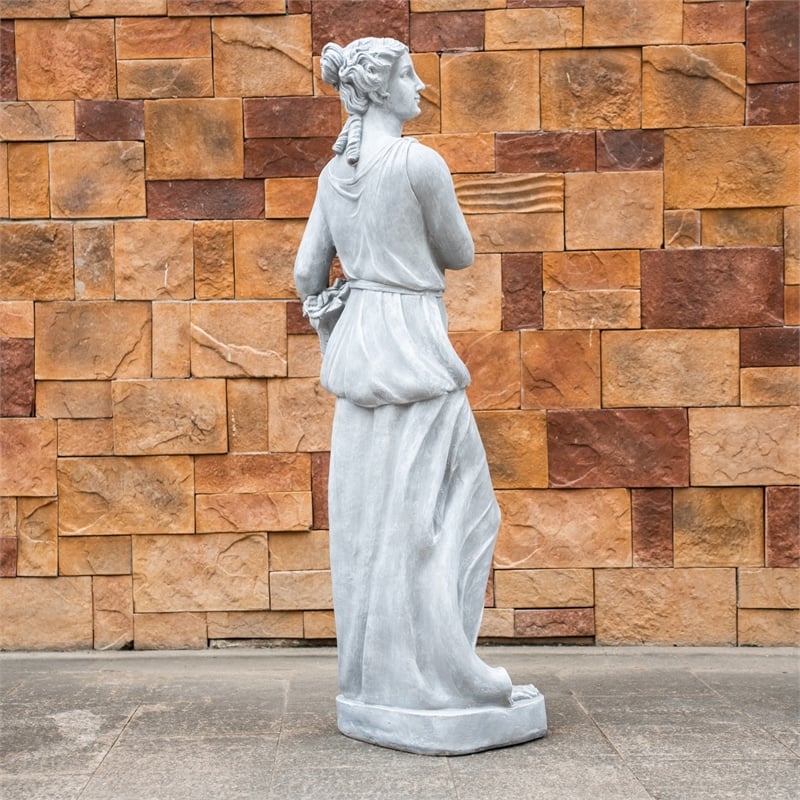 White Magnesium Oxide Garden Sculpture Elegant Outdoor Decorative Statue
