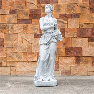 White Magnesium Oxide Garden Sculpture Elegant Outdoor Decorative Statue