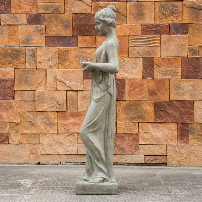 Tall Gray Magnesium Oxide Garden Sculpture Outdoor Decorative Statue