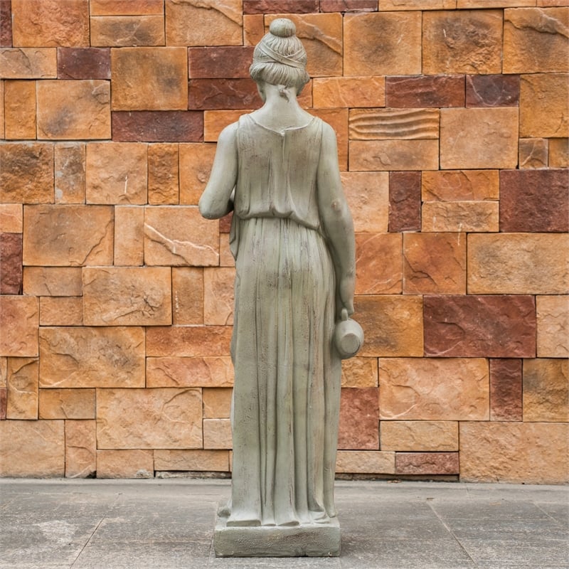 Tall Gray Magnesium Oxide Garden Sculpture Outdoor Decorative Statue