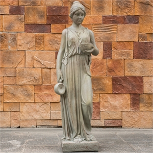 Tall Gray Magnesium Oxide Garden Sculpture Outdoor Decorative Statue