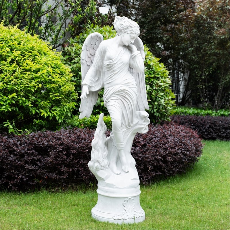 Large Gray Magnesium Oxide Sculpture Elegant Outdoor Garden Decor