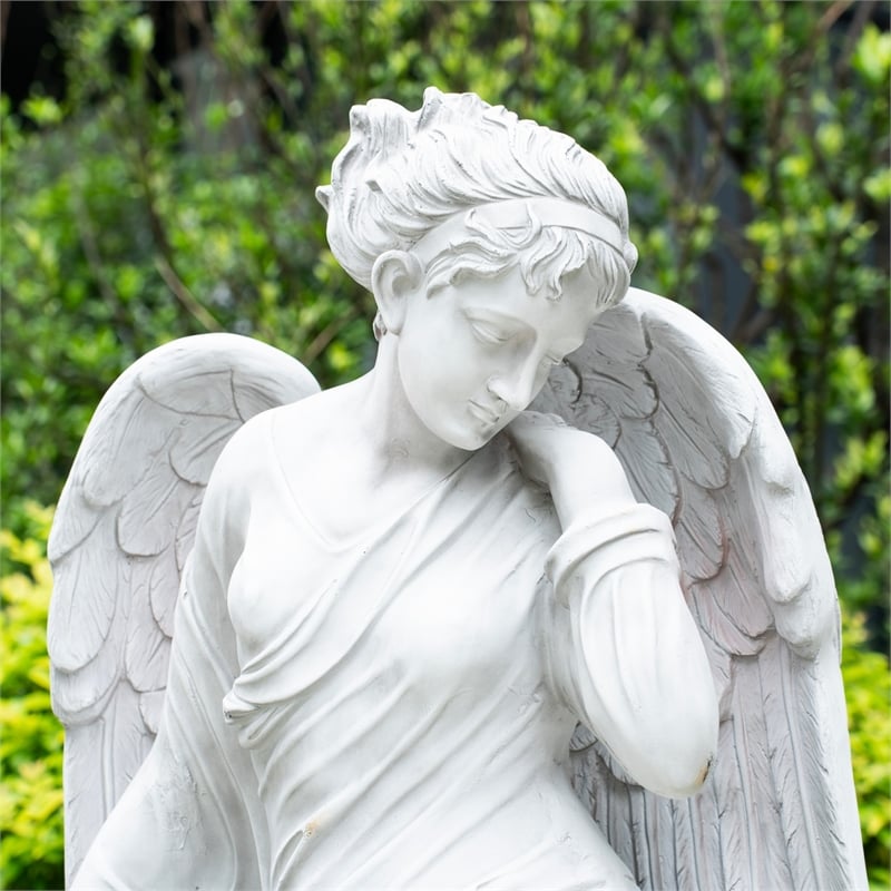 Large Gray Magnesium Oxide Sculpture Elegant Outdoor Garden Decor