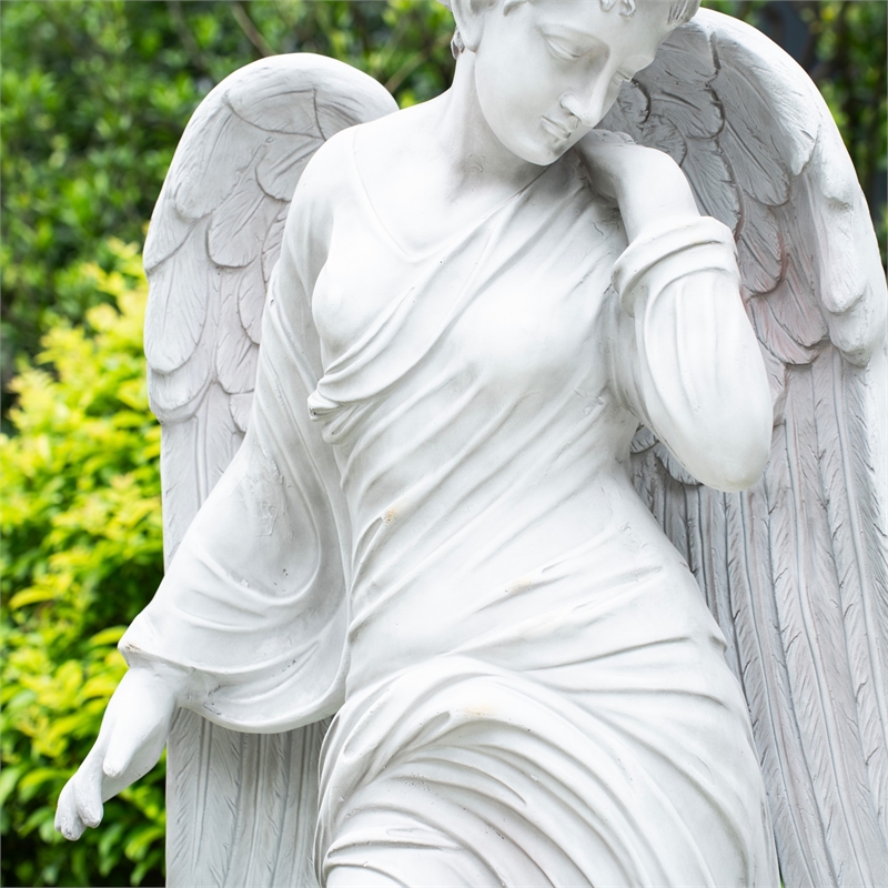 Large Gray Magnesium Oxide Sculpture Elegant Outdoor Garden Decor