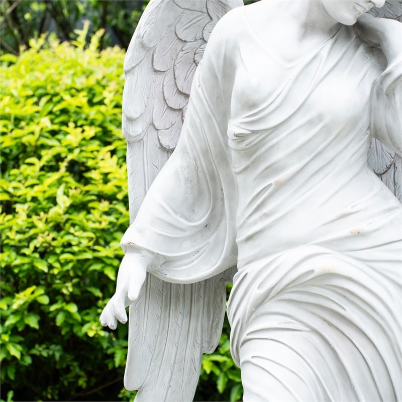 Large Gray Magnesium Oxide Sculpture Elegant Outdoor Garden Decor