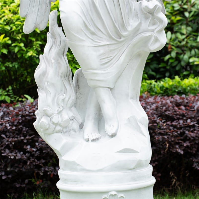 Large Gray Magnesium Oxide Sculpture Elegant Outdoor Garden Decor