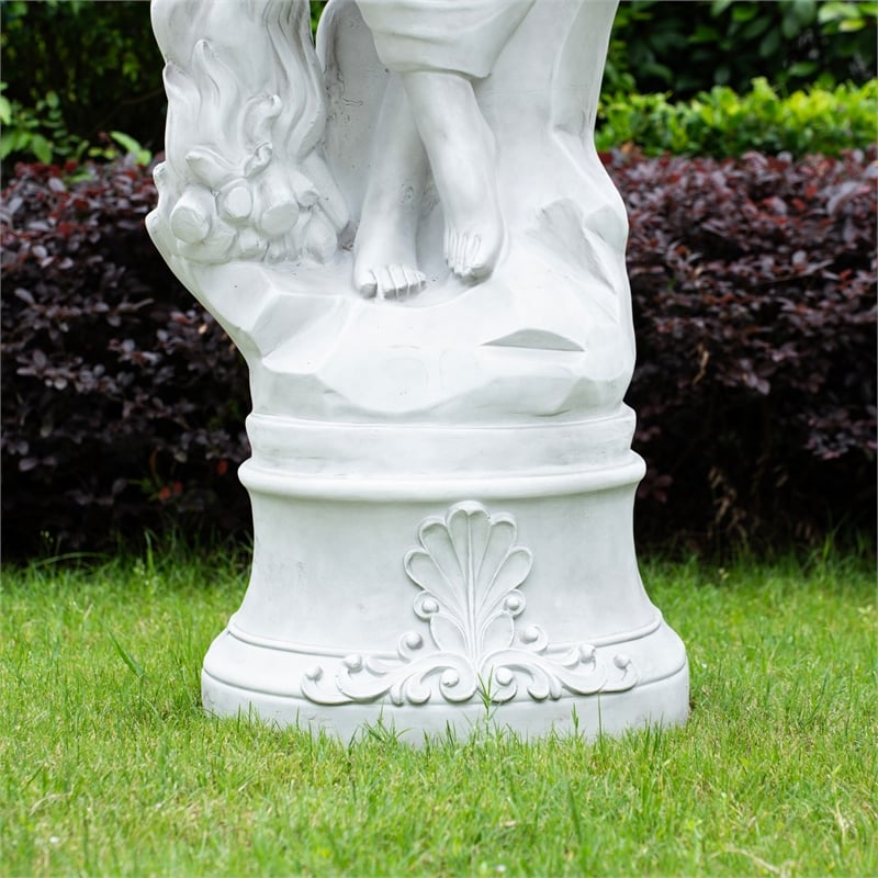 Large Gray Magnesium Oxide Sculpture Elegant Outdoor Garden Decor