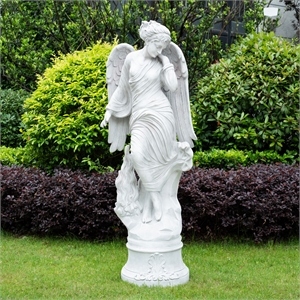 Large Gray Magnesium Oxide Sculpture Elegant Outdoor Garden Decor