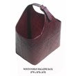 D-Art Collection Traditional Pandan Leaf Woven Magazine Rack in Red