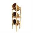 D-Art Collection Traditional Wicker/Rattan 3 Fruits Basket in Natural
