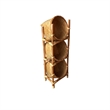 D-Art Collection Traditional Wicker/Rattan 3 Fruits Basket in Natural