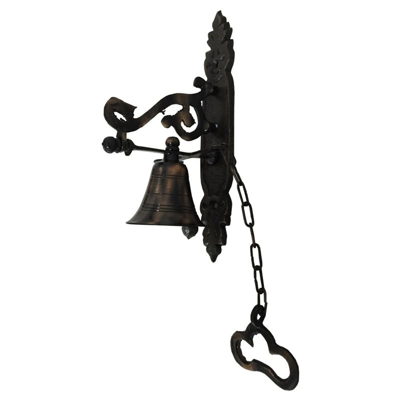 D-Art Collection Metal and Brass Western Vintage Door Bell in Copper