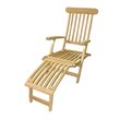 D-Art Collection Traditional Teak Wood Steamer Chair in Natural