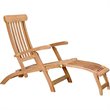 D-Art Collection Traditional Teak Wood Steamer Chair in Natural