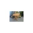 D-Art Collection Square Traditional Teak Solid Wood Picnic Table in Natural