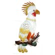 D-Art Collection Tin Metal and Iron Cockatoo Wall Decor in Multi-Color