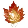 D-Art Collection Tin Metal and Iron Maple Leaf Wall Decor in Multi-Color