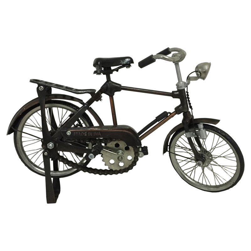 D-Art Collection Tin Metal and Iron Vintage Male Bicycle in Copper/Chrome