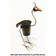 D-Art Collection Tin Metal & Iron Standing Rooster Planter Decor in Multi-Color