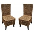 D-Art Collection Traditional Seagrass Dining Chairs in Natural (set of 2)