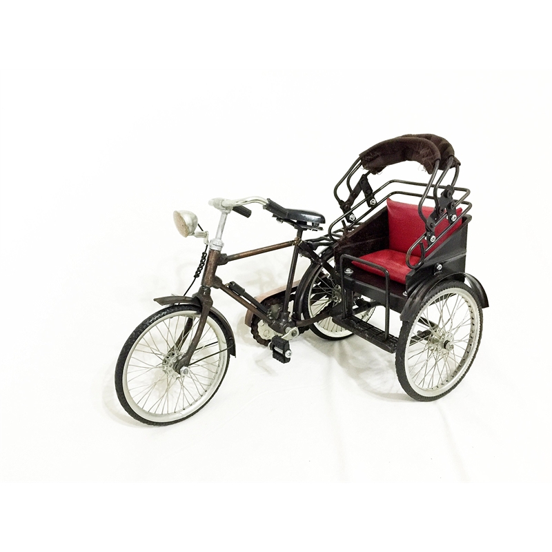 D-Art Collection Tin Metal and Iron Mandarin Bicycle in Copper/Chrome