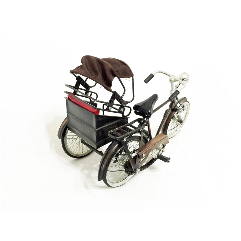 D-Art Collection Tin Metal and Iron Mandarin Bicycle in Copper/Chrome