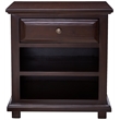 D-Art Collection Java Traditional Solid Mahogany Wood Nightstand in Dark Brown