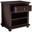 D-Art Collection Java Traditional Solid Mahogany Wood Nightstand in Dark Brown