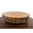 D-Art Collection Mahogany Wood Live Edge Tree Trunk Table Top in Natural