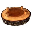 D-Art Collection Mahogany Wood Live Edge Tree Trunk Table Top in Natural
