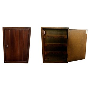 D-Art Collection Solid Mahogany Wood United Key Holder in Dark Brown