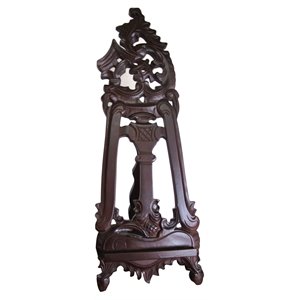 D-Art Collection Solid Mahogany Wood Mini Table Easel in Dark Brown