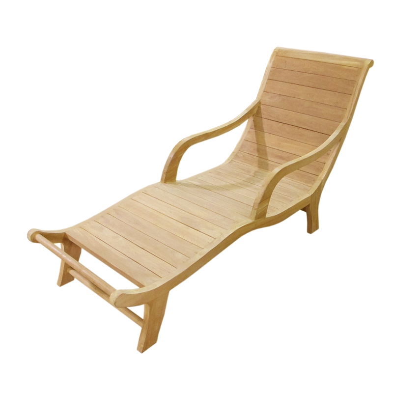 D-Art Collection Teak Resting Lounger in Solid Teakwood natural color