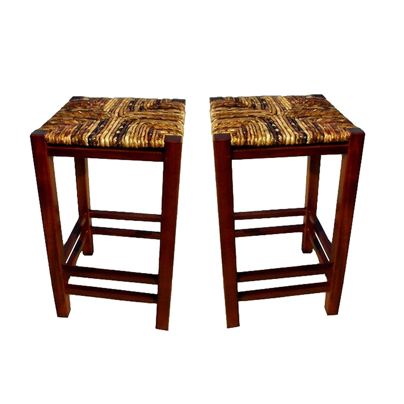 D-Art Collection Kitchen Bar Dining Set 5 Pc in Mahogany Wood dark brown color