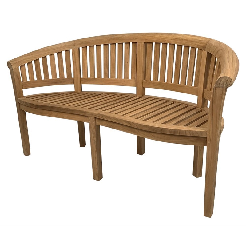 D-Art Collection Teak California Bench in solid teakwood natural color