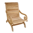 D-Art Collection Teak Lazy Chair in solid teakwood natural color