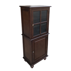 D-Art Collection Borne 2 Door Cabinet in mahogany dark brown color