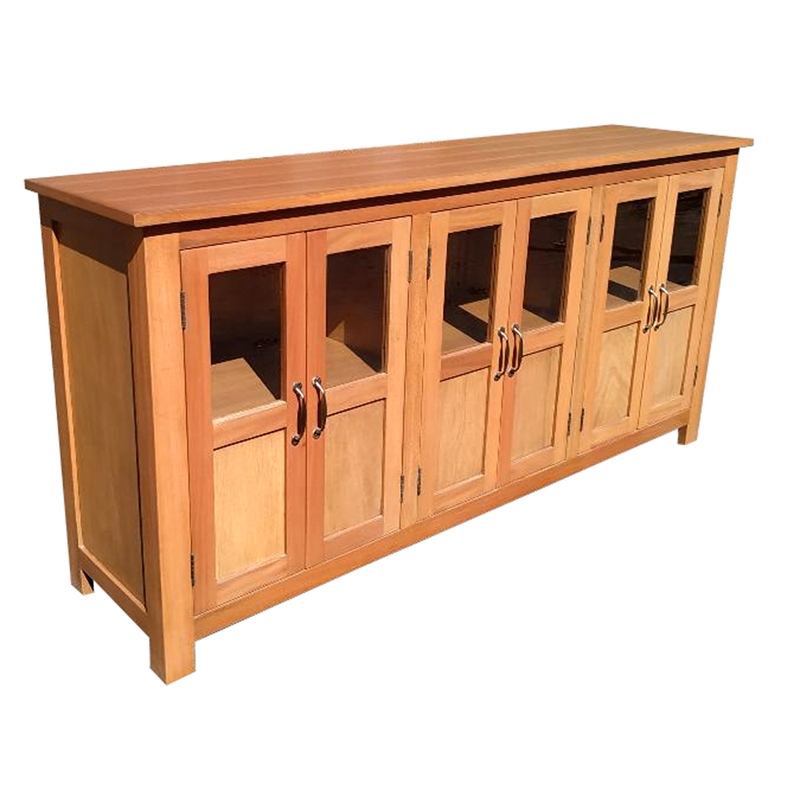 D-Art Collection Mahogany 6 Door Old World Buffet in natural color