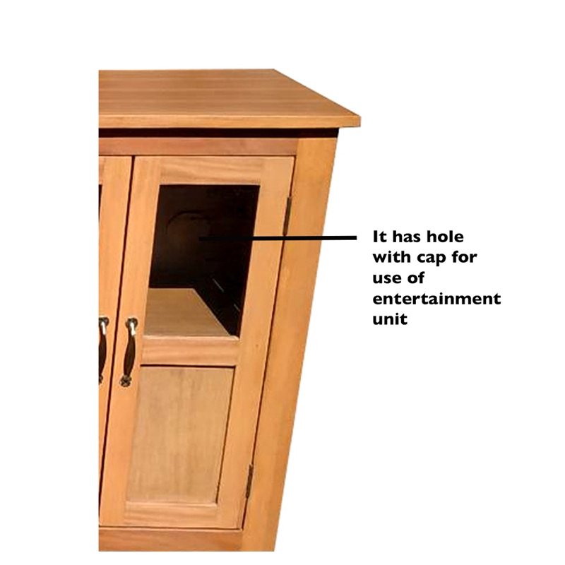D-Art Collection Mahogany 6 Door Old World Buffet in natural color