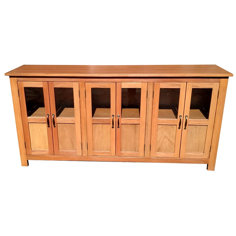 D-Art Collection Mahogany 6 Door Old World Buffet in natural color