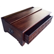 D-Art Collection Coffee Table w/ Brass Accents in Mahogany wood