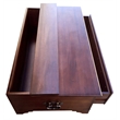 D-Art Collection Coffee Table w/ Brass Accents in Mahogany wood