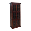 D-Art Collection 6 Door Library Bookcase with Mahogany wood