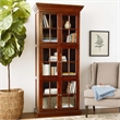 D-Art Collection 6 Door Library Bookcase with Mahogany wood