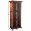 D-Art Collection 6 Door Library Bookcase with Mahogany wood