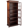 D-Art Collection 6 Door Library Bookcase with Mahogany wood