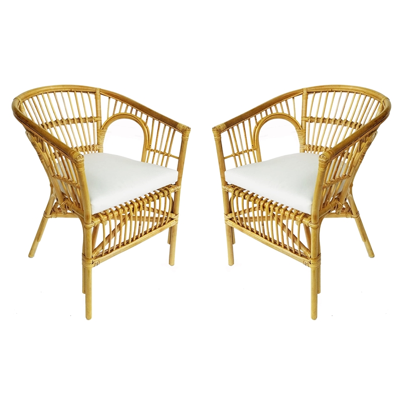 D-Art Collection Rattan Kiko Chair SET 2 PCS in Rattan